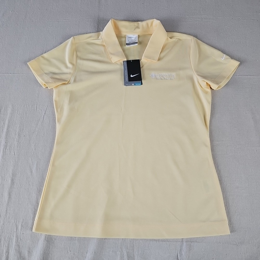 Nike Golf Dri-Fit Womens Medium Polo Embroidered Lakeview‎ Health Logo NWT